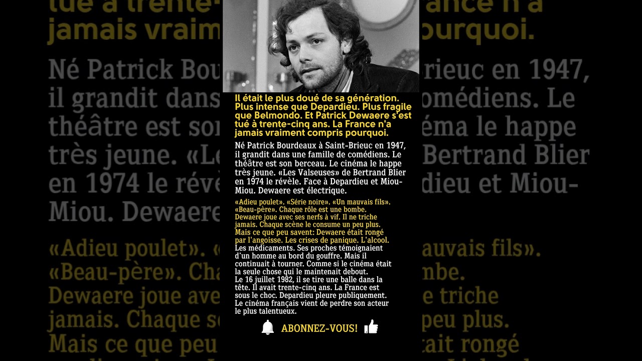 Patrick Dewaere: Le plus grand gâchis du cinéma français